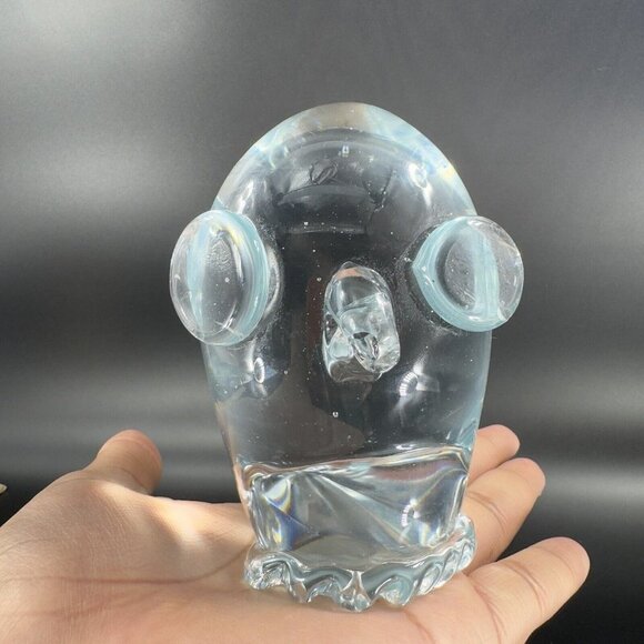 Lucio Zanetti Murano Clear Glass Big Eyed Bird Owl Whimsical Italian Glass VTG - Picture 7 of 15